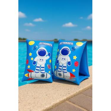 Imagem de Boia de Braço Infantil Astronauta Ou Unicórnio Divertida - DM TOYS, Az
