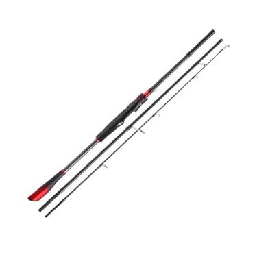 Imagem de Vara de Pesca de Viagem Vara de pesca 1.8m 2.1m .4m 3 seções 66-86cm vara fibra carbono isca arremesso(2.1m)