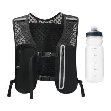 Imagem de IEUDNS Colete de hidratação para ciclismo, mochila de hidratação leve e refletiva, bolsa esportiva para caminhada, mochila para montanhismo, corrida e, Preto