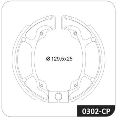 Imagem de Kit sapata de freio Dian / Tras Honda Elite 125 2019 a - COBREQ