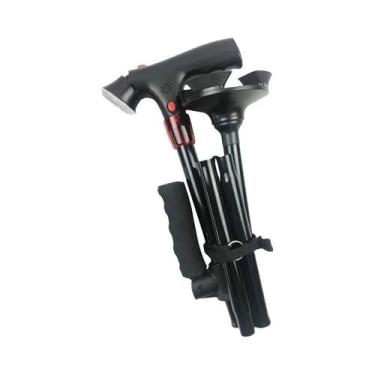 Imagem de Bastão De Caminhada Dobrável Telescópico Com Alarme Para Homens E Mulh