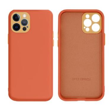 Imagem de Capinha Compatível com iPhone 12 Pro Flexivel Colors Lisa - GCM, Laran