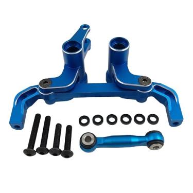 Imagem de Aluminum Alloy Steering Bellcranks Set for 1/10 4-TEC Ford Mustang Drift Rear Wheel Drive ON-Road Drift CAR-105237-4 RC Car, Replacement Part #10543 (Blue)