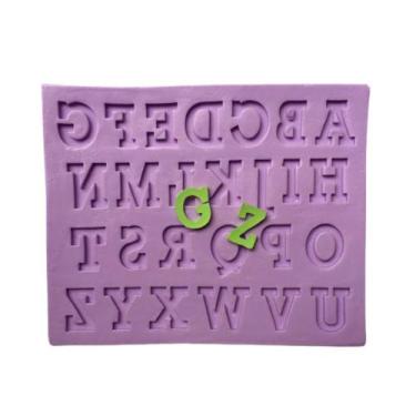 Imagem de Molde de silicone alfabeto maiúsculo para decorar f807 - CM