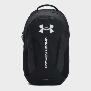 Imagem de Mochila Under Armour Hust 6.0 Preta e Branca, Único