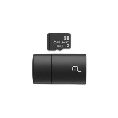 Imagem de 2x1 LEITOR USB+CARTAO MEM C4 8GB MC161 - Multilaser