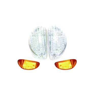 Imagem de TOPZONE Adequado para Suzuki GSX-R600/ GSX-R750 (ano 2006-2007-2008-2009-10-11-12-13-14-2015-2016-2017-2018-2019); Lâmpadas LED para motocicleta + pisca-pisca frontal com indicador de seta Lâmpada de