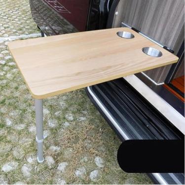 Imagem de Mesa Dobrável De Parede Para Rv, Mesa De Jantar, Mesa De Parede Com Pernas De Mesa Telescópicas Para Motorhome, Piquenique De Acampamento Ao Ar Livre, Beige