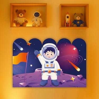 Imagem de Cabeceira de Cama Decorativa Infantil para Quarto de Meninos - Tema Astronauta (CabCerq-0085)