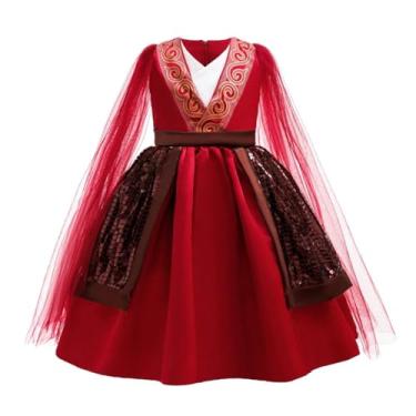 Imagem de Dressy Daisy Vestido de princesa guerreira para meninas, fantasia de heroína asiática para Halloween, aniversário, livro, semana, brincadeira de 7 a 8 anos