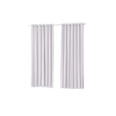 Imagem de Cortina Tecido 3,6X2,5 Pratika Branca - BELLA JANELA