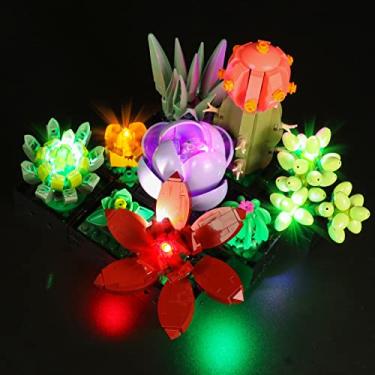 Imagem de Hilighting Upgraded Light Kit Compatible with Lego Succulents Artificial Plants Set, Lights Decoration Compatible with Lego 10309 (Model Not Included)