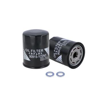 Imagem de Kefly Filtros de óleo de motor 90915-YZZN3 90915-10010 serve para Toyota 2022-2025 Tundra 2023-2025 Sequoia Lexus 2018-2023 LS500 2022-2024 LX600 (2 peças)