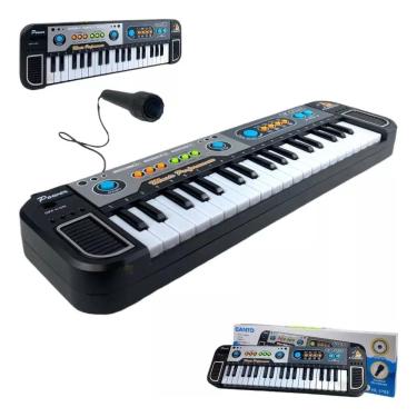 Imagem de 2X Piano Teclado Infantil Microfone Cantar Brinquedo Musical