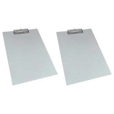 Imagem de Kit 2 Pranchetas A4 MDF Com oficio prendedor Eficiente de metal Stalo,