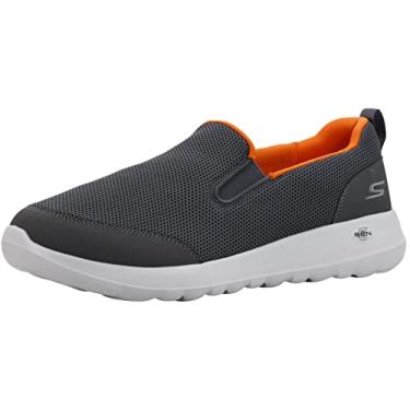 Imagem de Skechers Men's Go Walk Max-Clinched Shoe, Charcoal/Orange, 12 M US