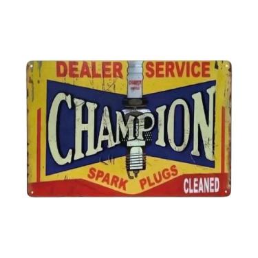 Imagem de Placa De Metal Retrô Vintage Com Tema De Óleo De Motor a Gasolina Para