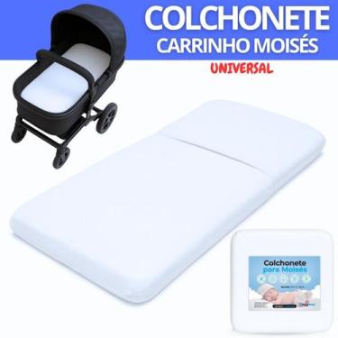 Imagem de Colchonete Carrinho Moisés Bebê Universal Berço Ninho Colchão Macio En