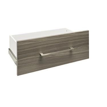 Imagem de ClosetMaid Gaveta de armário de madeira SuiteSymphony, acessório adicional, estilo moderno, para armazenamento, armário, roupas, tamanho de 63,5 x 25,4 cm para unidades de 63,5 cm, cinza