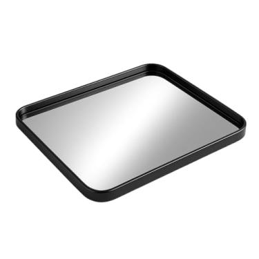 Imagem de Bandeja Espelhada Decorativa Banheiro Luxo Lavabo Multiuso Casa Decoração(Quadrada GG Preto)