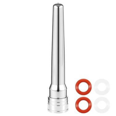 Imagem de Bocal de vapor de café, bocal de vapor de máquina de café de aço inoxidável com 2 anéis de silicone, bocal de vapor de espumador de leite expresso substituição para Delonghi Dedica ECP3420/310/330