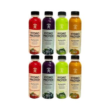 Imagem de Kit com 8 Garrafas de Hydro Protein Proteína + Eletrólitos + Creatina Sabores Sortidos de 500mL cada - Moving
