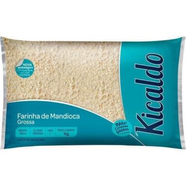 Imagem de KIT COM 3 - Farinha de Mandioca Grossa Kicaldo 1kg - SEM GLÚTEM.