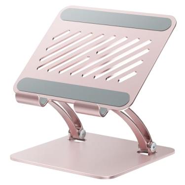 Imagem de tounee Suporte para tablet, suporte de mesa de alumínio ajustável de haste dupla, compatível com iPads de 4 a 16 polegadas, tablets de superfície, monitor portátil, Kindle e mais (ouro rosa)