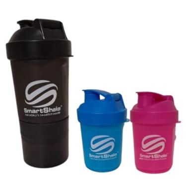 Imagem de Coqueteleira Esportiva 400ml com Divisórias – Shaker para Suplementos, Whey e Academia