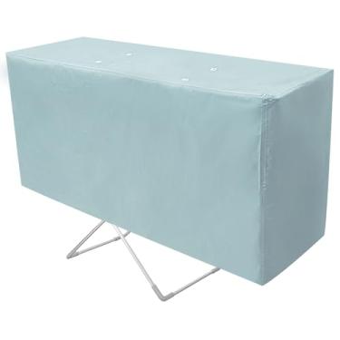 Imagem de ZFLYCANP Capa de ar aquecido, capa dobrável aquecida para arejador, prateleira de secagem aquecida à prova de poeira para roupas escorredor de cavalos acelera a secagem (cinza)