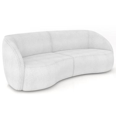 Imagem de Sofá 4 Lugares Para Sala Living Orgânico 288cm Eron M03 Bouclê Branco - Lyam Decor
