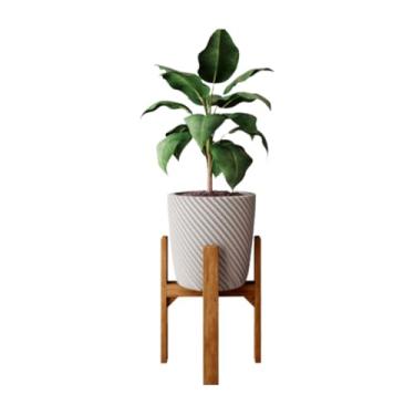 Imagem de Suporte Legs para Vaso Cachepot em Madeira Pinus 55cm /40cm com Vaso de Plantas(SUPORTE 55CM COM VASO)