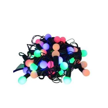 Imagem de Pisca Bolinhas LED 60 Lâmpadas Led Colorido - 110V - Fio Verde - 9 Met