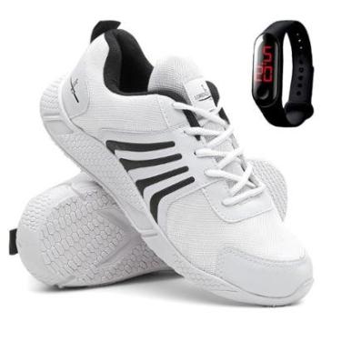 Imagem de Kit Tênis Para Treino Corrida Caminhada Academia Masculino Super Leve Relógio-Masculino