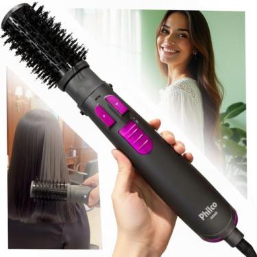Imagem de Escova Rotativa Secadora Philco 1300W Bivolt PER02 Íon Tourmaline Dupl