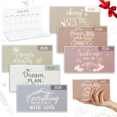 Imagem de ReliThick 6 unidades, calendário de bolso 2026 para bolsa, agenda mensal, caderno, pequeno bolso, calendário, cadernos, presente de agradecimento, presente para mulheres, professores, escola