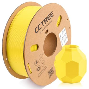 Imagem de CCTREE Filamento PETG de impressão de alta velocidade 1,75 mm, filamento de impressora 3D carretel de 1 kg, precisão de filamento de impressão fácil ± 0,03 mm amarelo