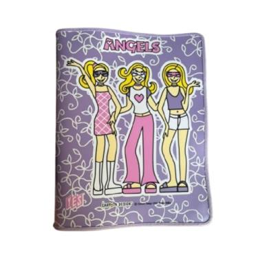 Imagem de Pasta com Zíper Fichário Angels Lilás Ofício Yes com 4 Argolas e Bolso Interno Resistente Estampado