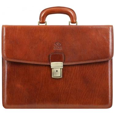 Imagem de Bolsa Maleta de Couro Masculina para Laptop, TIME RESISTANCE, Marrom