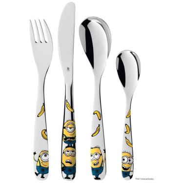 Imagem de Conjunto de Talheres Infantis 4 Peças em Aço Inoxidável, Minions, WMF