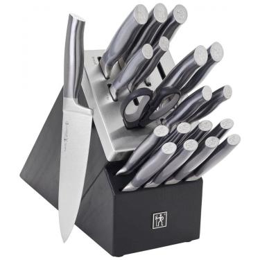 Imagem de Conjunto de Facas em Aço Inoxidável com Bloco de Bancada, 20 Peças, HENCKELS, Preto