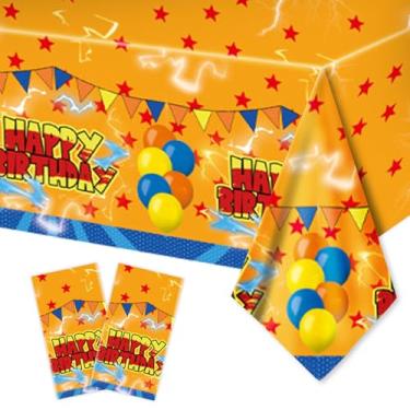 Imagem de 2 peças de capas de mesa de dragão suprimentos de festa toalha de mesa de plástico descartável desenho animado anime tema decorações de festa de aniversário para meninos desenhos animados bola