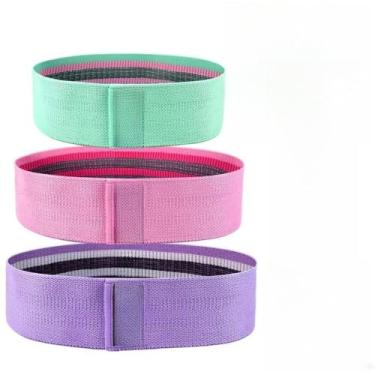 Imagem de kit 3 Faixas Elástica de Resistência para yoga Pilates Treino Academia- Elásticos de Resistência(1)