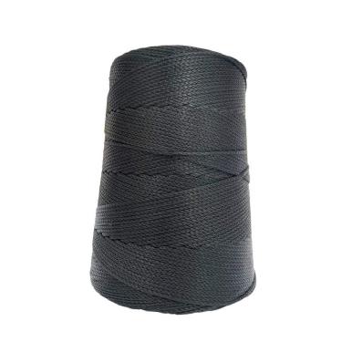 Imagem de Fio Náutico Cordão 500G 3Mm 500M Croche Trico Bolsa Preto