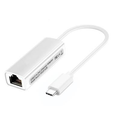 Imagem de Adaptador USB C para Ethernet RJ45 para USB-C LAN adaptador de rede tipo-C Ethernet LAN conector de rede para MacBook Pro Air RJ45 conector para iPad iMac para iPhone 15 Pro Max para Dell XPS para
