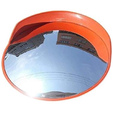 Imagem de EHVYBDX Espelho de trânsito convexo para garagem estacionamento fábrica porta ponto cego espelho de tráfego durável lente grande angular segurança