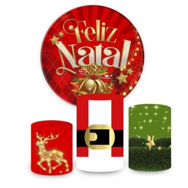 Imagem de Kit de Festa Natal, Painel Redondo Natal, Painel de Festa Redondo, Por