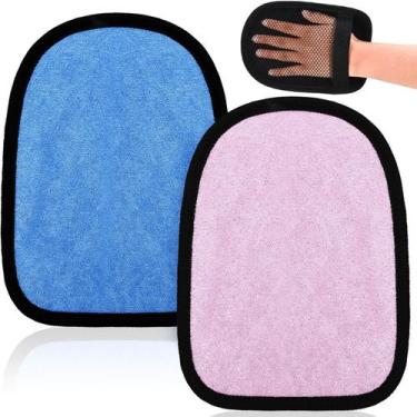 Imagem de Luva de limpeza de areia de praia Skylety de 2 peças (rosa, azul)