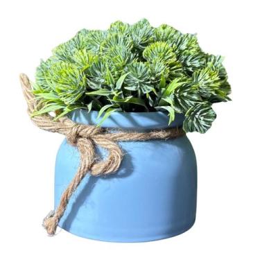Imagem de Planta Artificial Suculenta Decorativa em Plástico com Vaso - Moment