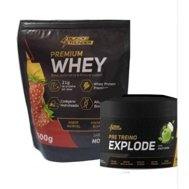 Imagem de KIT Whey Premium BLACK500g + EXPLODE 150G-THUNDER - BLACK-THUNDER, Mor